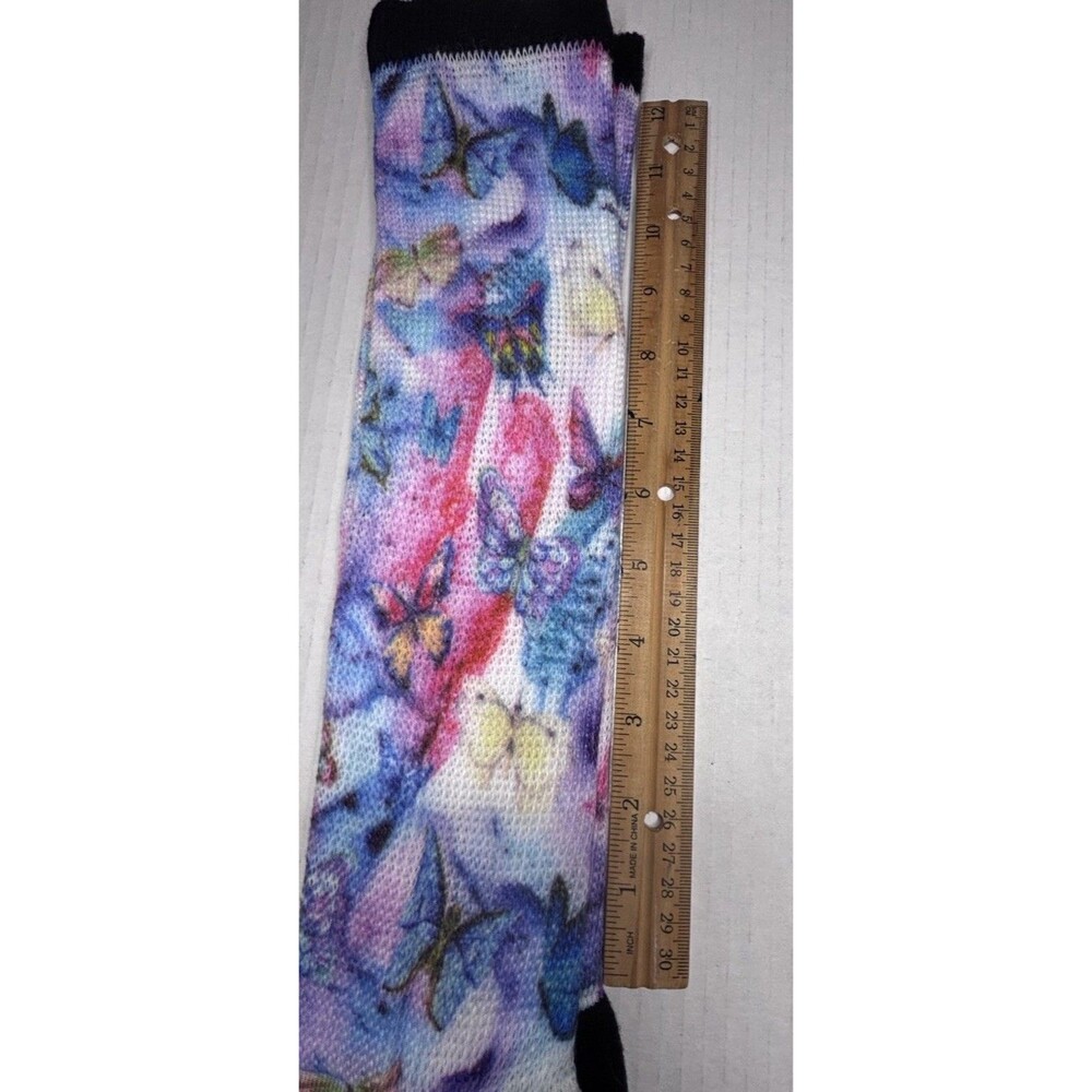 Viasox Easy Stretch Diabetic Socks Unisex Size M/L Colorful Butterfly Design - Picture 4 of 4